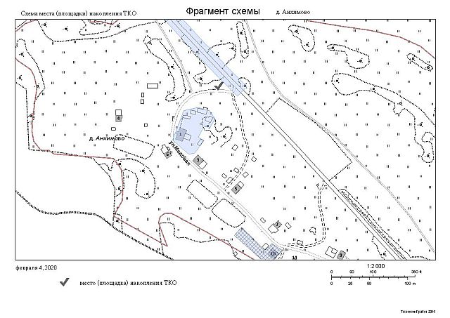 Схема размещения места площадки накопления тко на карте масштаба 1 2000 где взять