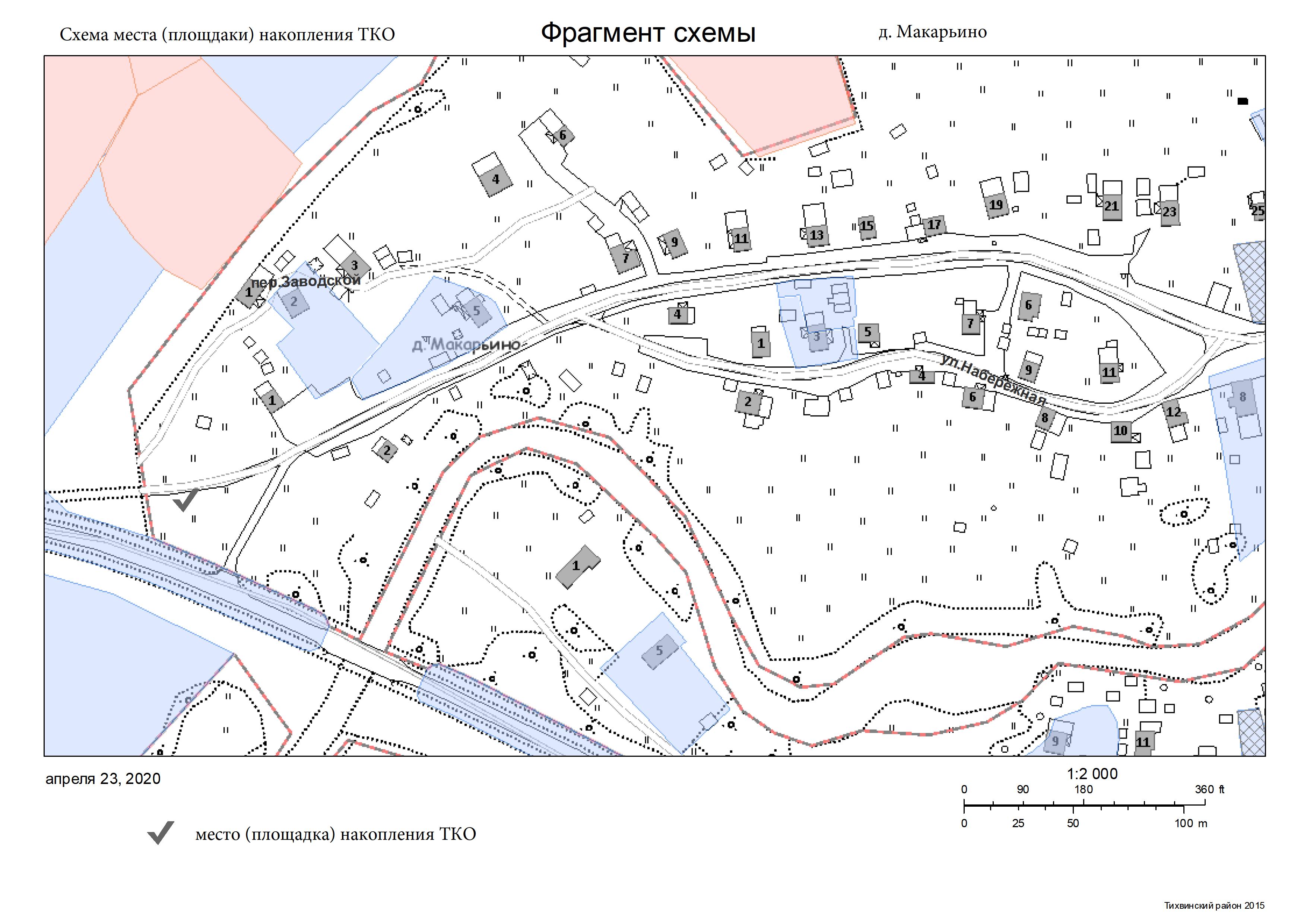 Схема размещения места площадки накопления тко на карте масштаба 1 2000 где взять