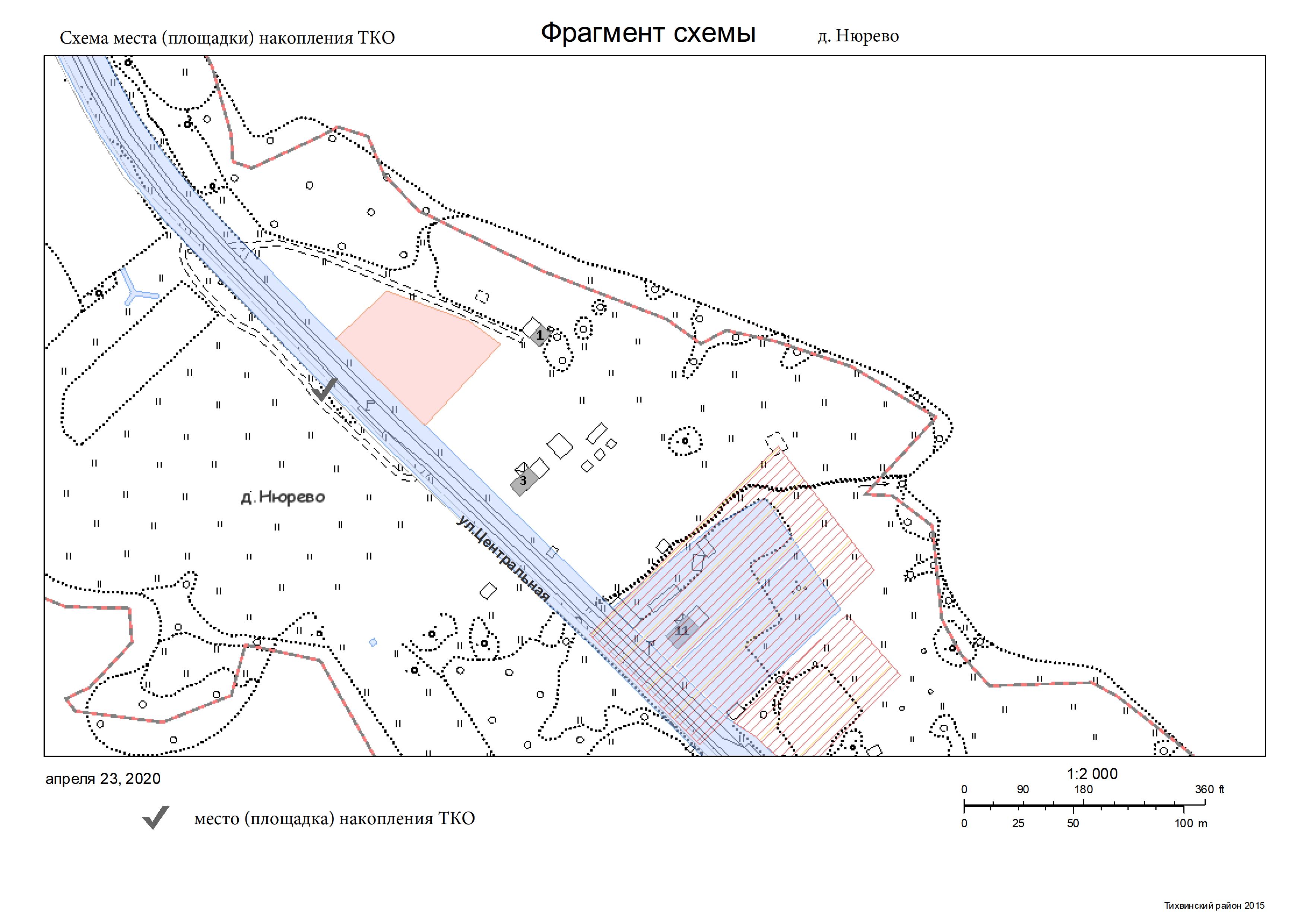 Схема размещения места площадки накопления тко на карте масштаба 1 2000 где взять